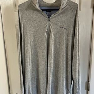 Orvis Light Gray Zip-Up Jacket